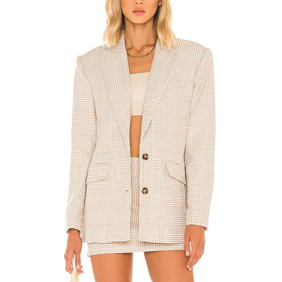 L'Academie Tailored Beige Abigail Blazer Size M