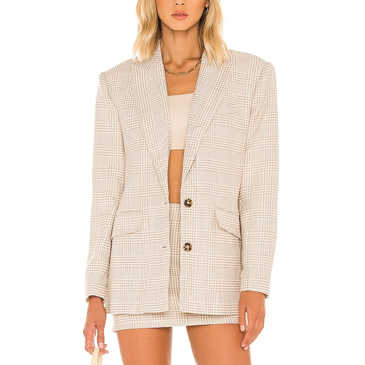 L'Academie Tailored Beige Abigail Blazer Size M