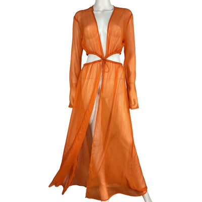 Bananhot Sheer Orange Scarlett Dress Size M / L