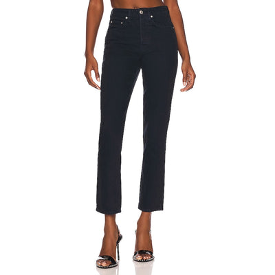 Grlfrnd High Rise Straight Crop Blue Karolina Denim Jeans Size 27