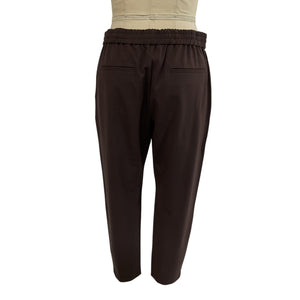 Allsaints Tailored Warm Cacao Brown Aleida Tri Trousers Size 6