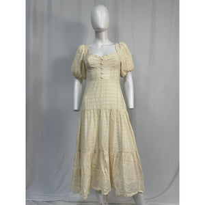Astr The Label 'Baldwin' Cream Cotton Dress Size S