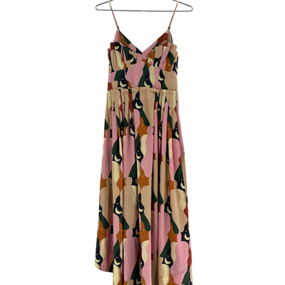 Farm Rio Printed Multicolor The Kiss Midi Dress Size M