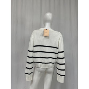 La Ligne White Cotton Mini Marina Cardigan Size XL - NWT