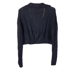 L'Academie Cableknit Black Miles Pullover Size XXS Sweater