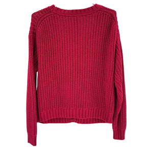 Atm Anthony Thomas Melillo Chunky Red V Neck Button Front Cardigan Size S / P
