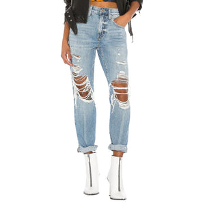 Pistola Distressed Rock Or Bust Presley Straight Denim Jeans Size 27