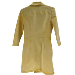 Retrofête Ruched Yellow Willa Dress Size M