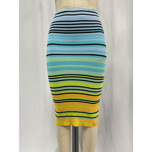 Le Superbe 'Oaxaca' Blue Viscose Skirt Size S