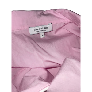 Sporty & Rich Classic Pink Vendome Pajama Shirt Size X-Small