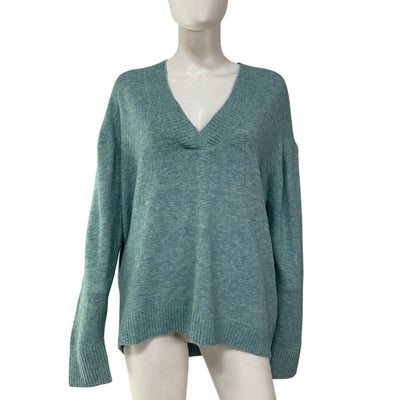 Hatch Cozy Teal Mina V Neck Sweater Size 3