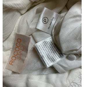 Rococo Sand Embroidered White Cia Mini Dress Size S