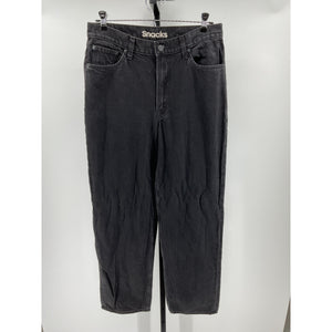 Mother High Waisted Black Cotton Double Stack Hover Size 30