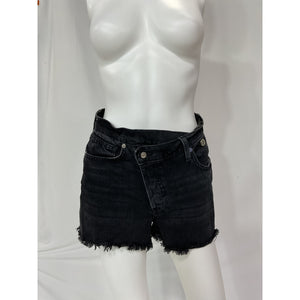 Eb Denim 'Cross Over' Black Denim Shorts Size 24