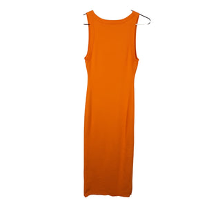 A.L.C. Ribbed Orange Emily Midi Size M Dress
