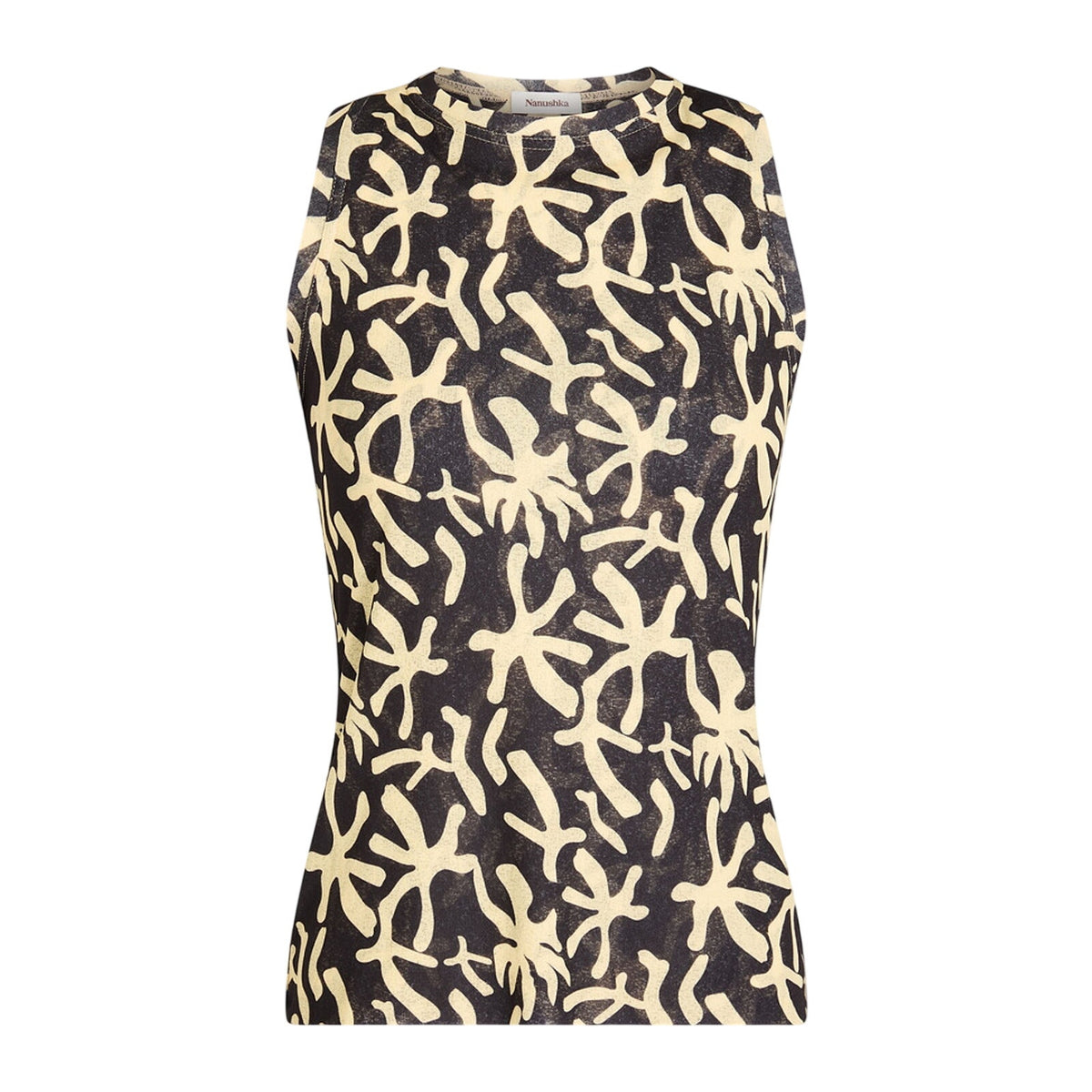 Nanushka Printed Black Safea Tank Top Size M
