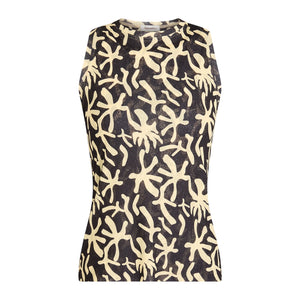 Nanushka Printed Black Safea Tank Top Size M