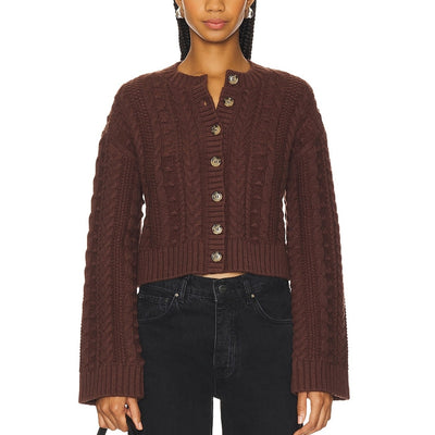 Tularosa Chunky Brown Hunter Cardigan Size S