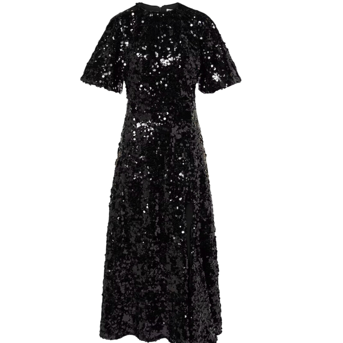 Ganni Velvet Black Sequin Maxi Dress Size 32