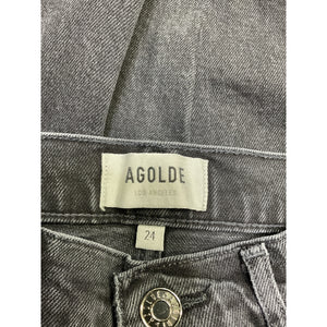 Agolde 'Riley' Black Cotton Denim Jeans Size 24 - NWT