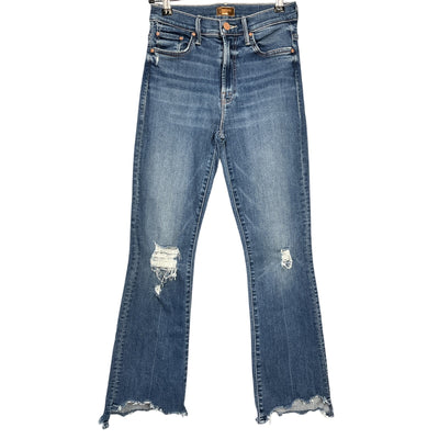 Mother Distressed Blue Insider Denim Jeans Size 24