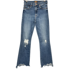 Mother Distressed Blue Insider Denim Jeans Size 24
