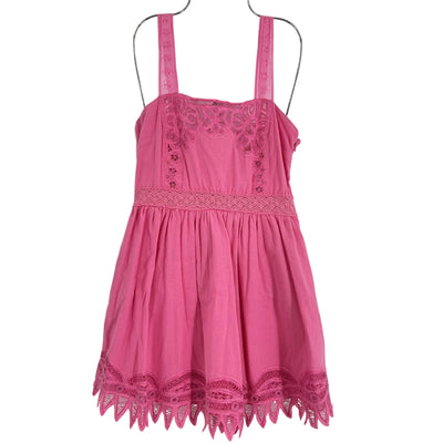 LoveShackFancy Delicate Fuchsia Eyelet Mini Dress Size 2