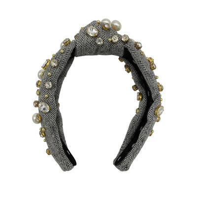 Lele Sadoughi Embellished Gray Alice Headband