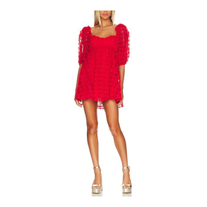 For Love & Lemons Romantic Red Hannah Mini Size M Dress