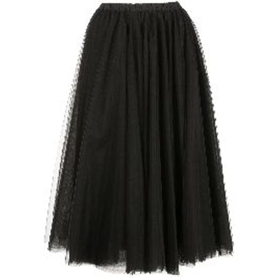 Cynthia Rowley Voluminous Black Tulle Midi Skirt Size M NWT