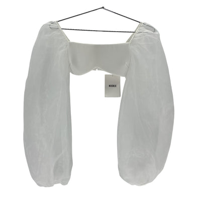 Nookie Sheer White Illusion Crop Top Size XS