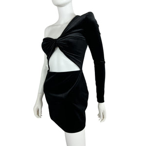 Alex Perry Velvet Black Greer Mini Dress Size 4 US / UK 8 NWT