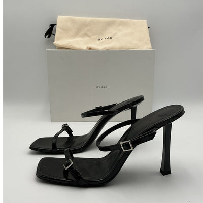By Far Strappy Black Flick Heels Size 40 EU / US 10