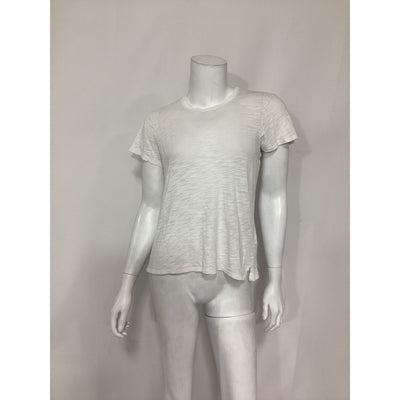Atm Anthony Thomas Melillo 'Schoolboy' White Cotton Crew Top Size S