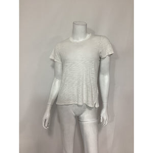 Atm Anthony Thomas Melillo 'Schoolboy' White Cotton Crew Top Size S