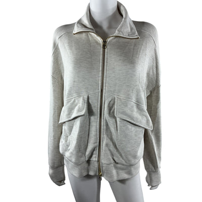 Varley Soft Ivory Marl Garcia Zip Sweatshirt Size XS