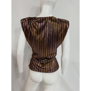 Ramy Brook 'Serena' Blue V Neck Sleeveless Top Size S