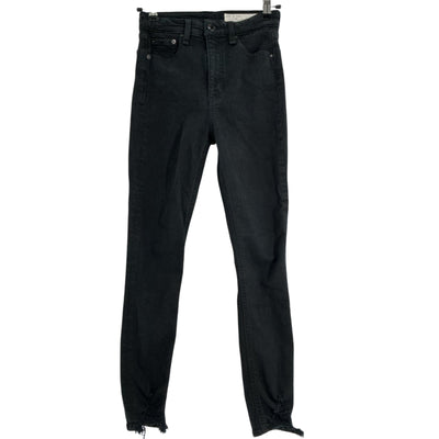 Rag & Bone Sleek Black Nina High Rise Denim Jeans Size 24