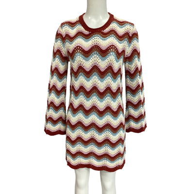 27 Miles Malibu Crochet Multi Reno Mini Dress Size M NWT