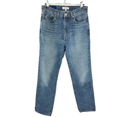 Re/Done Classic Blue High Rise Straight Leg Denim Jeans Size 28