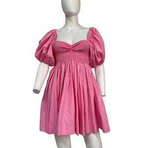 Swf Smocked Floss Puff Sleeve Mini Dress Size S