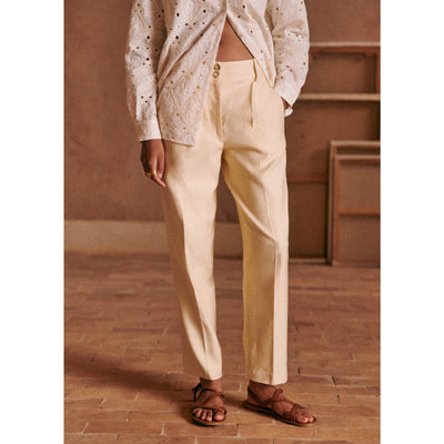 Sézane 'Cyprien' White Straight Pants Size 6