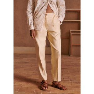 Sézane 'Cyprien' White Straight Pants Size 6