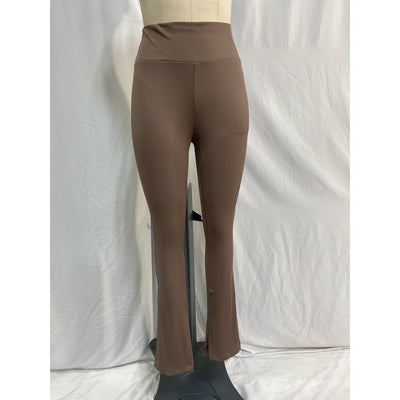 Nicholas 'Delia' Brown Polyester Rib High Waist Legging Size M