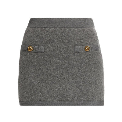 Ronny Kobo Knit Slate Grey Dalya Mini Skirt Size Large NWT