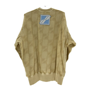We11done Quilted Yellow Jacquard Size XS Cotton Sweatshirt