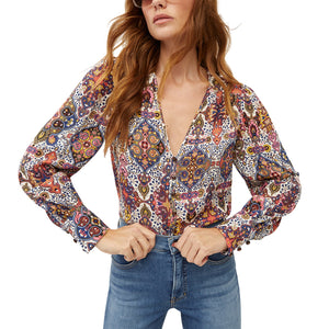 Veronica Beard Tapestry Print Multi Sura Size 00 Blouse
