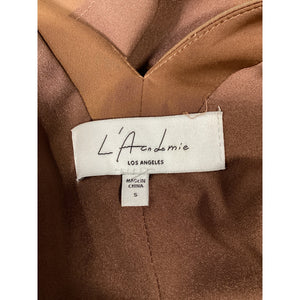 L'Academie 'Katlyn' Brown Poly Top Size S