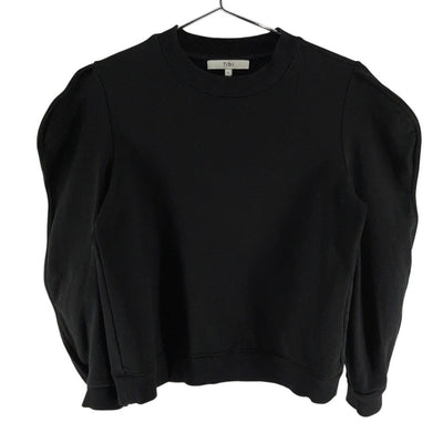 Tibi Scalloped Black Scallop Sweatshirt Size XS