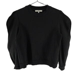 Tibi Scalloped Black Scallop Sweatshirt Size XS